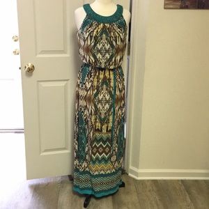🆕 dressbarn Maxi Dress Boho Beaded